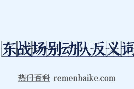 东战场别动队反义词是什么意思的图片